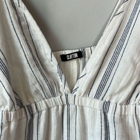 Clayton Revolve White Blue Stripe Coastal Harmony Dress - Picture 7 of 10